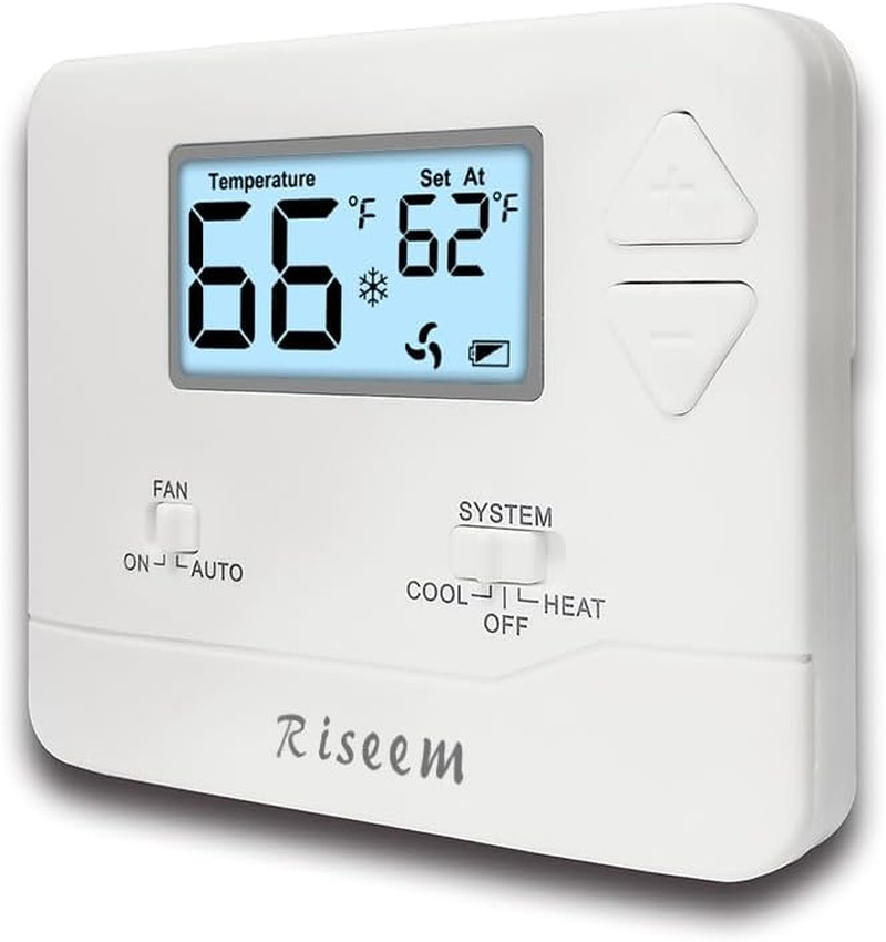 Non-Programmable Wall Thermostat for Home Single-Stage Systems, 1 Heat/1 Cool,