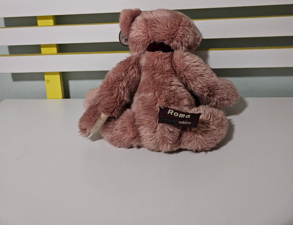 TIMELESS TEDDIES ROMA RED BEAR 38CM JOINTED BIG BOW