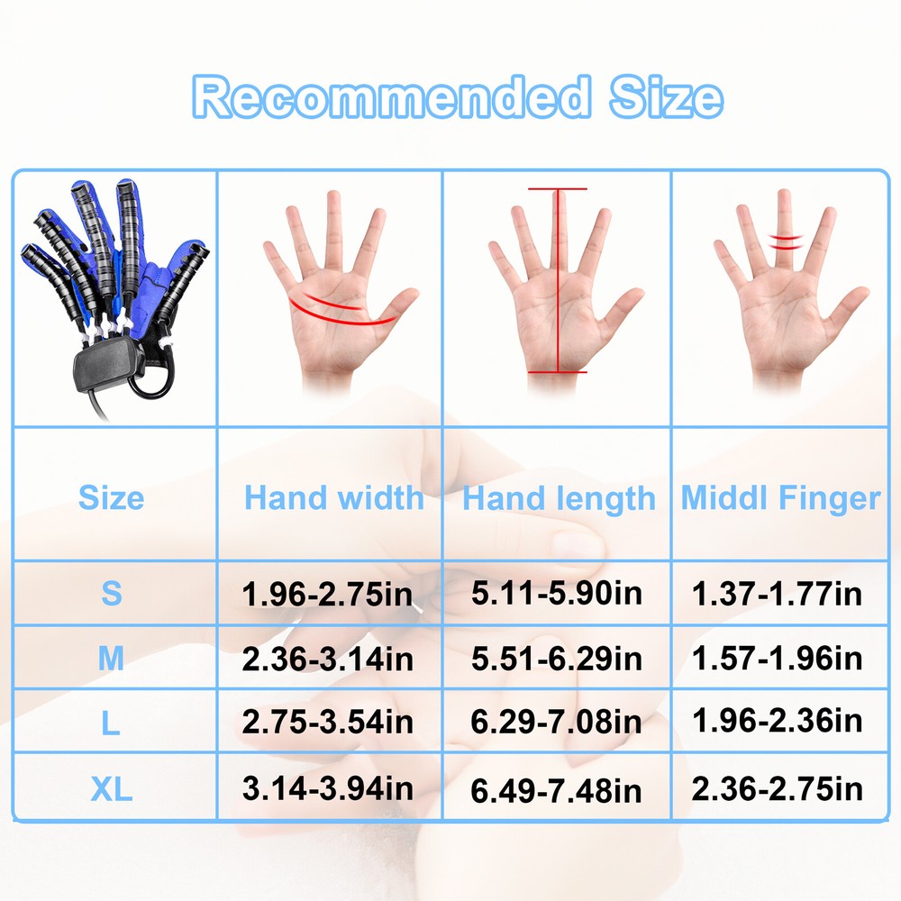 Rehabilitation Robot Gloves Hand for Recovery Stroke Finger Function Left+Right