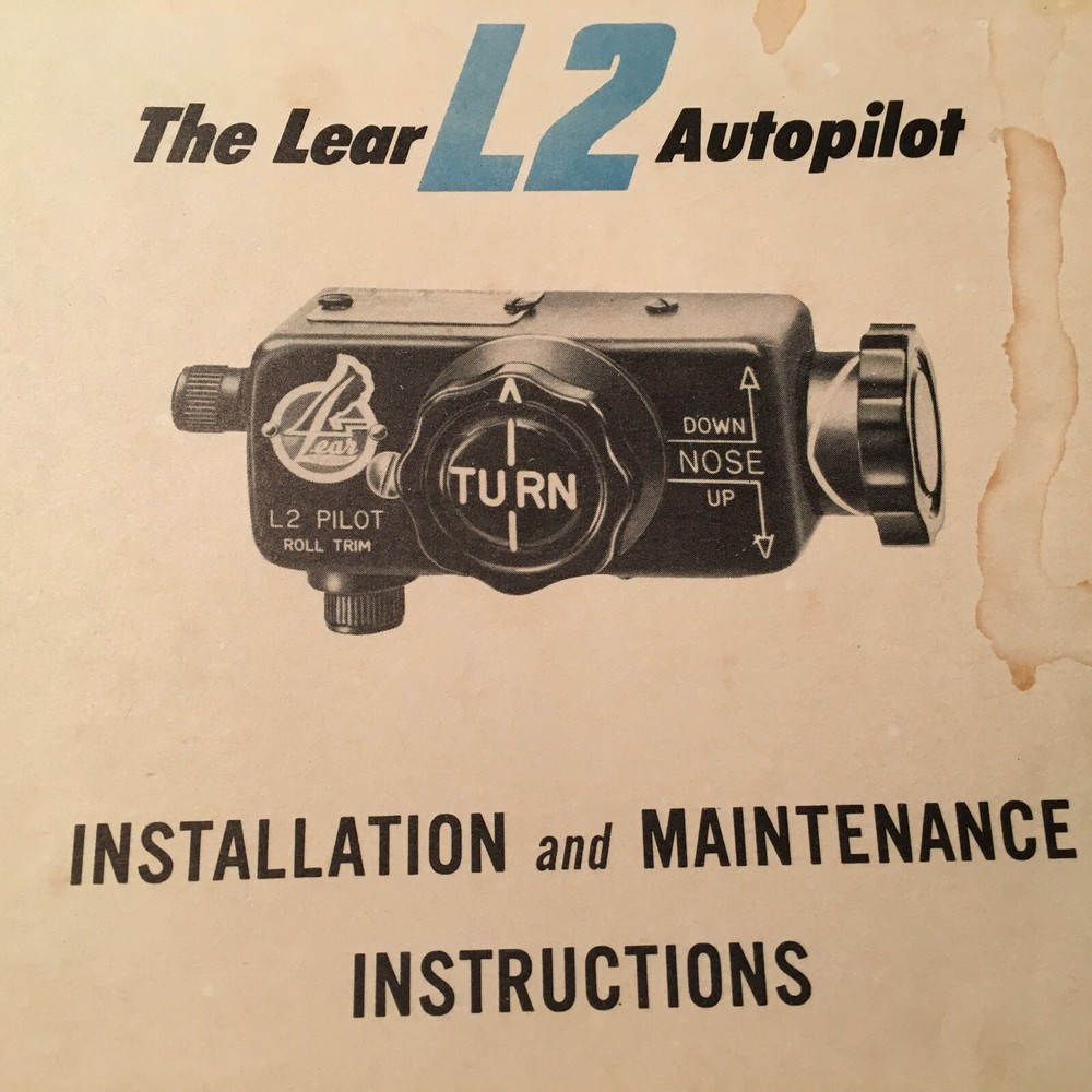 Lear L2 Autopilot Installation & Maintenance Instruction Manual