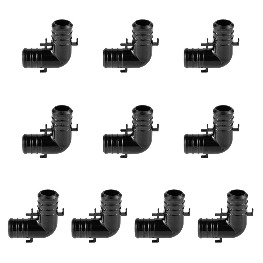 10PCS EFIELD Poly Crimp Pex Fitting 3/4" X 3/4" Elbow With Position Tab