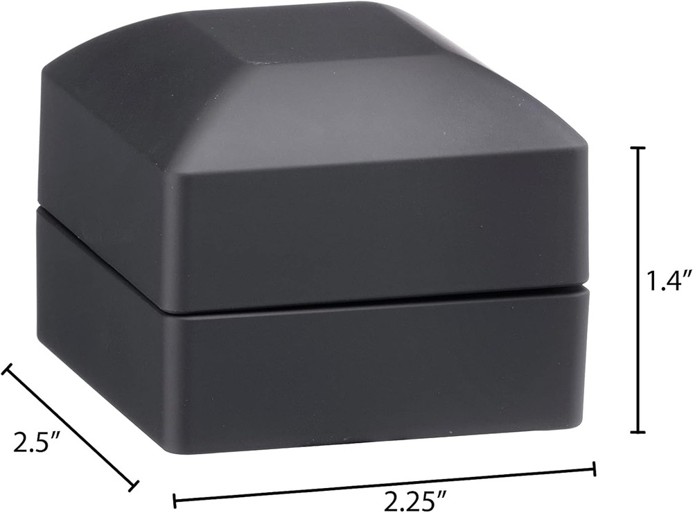 Allure - Luxury Ring Box with LED Light, Square Shaped Elegant Diamond Ring Case