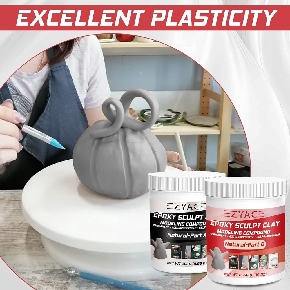 Epoxy Clay, Magic Sculpt 2 Part Modeling Compound 1 Pound, nature