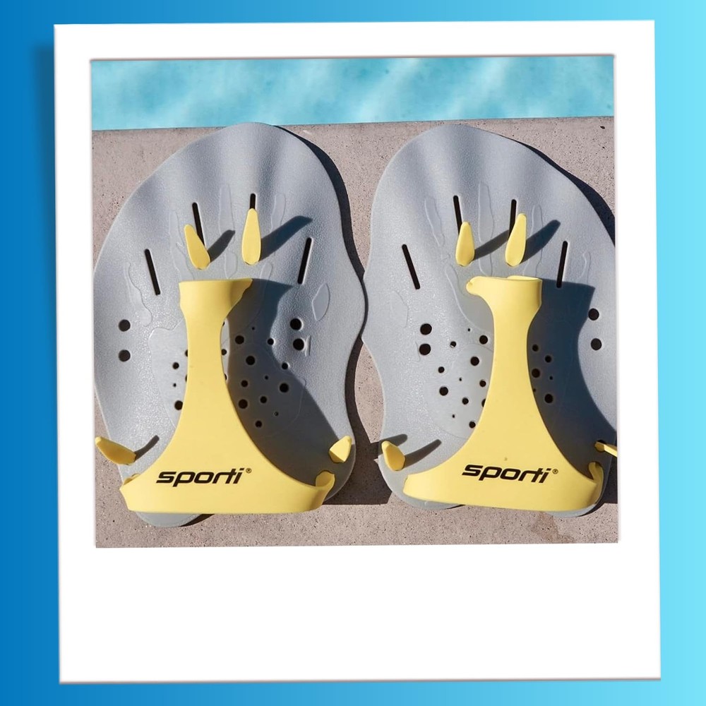 Sporti Swim Paddles (Medium) Medium, Grey