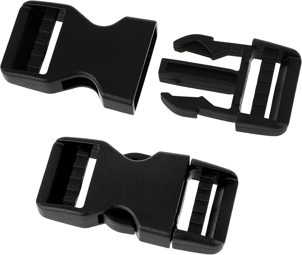 2 Pack 1" Buckle, Plastic Adjustable e-Shaped Buckle Snap Clips Clasps...