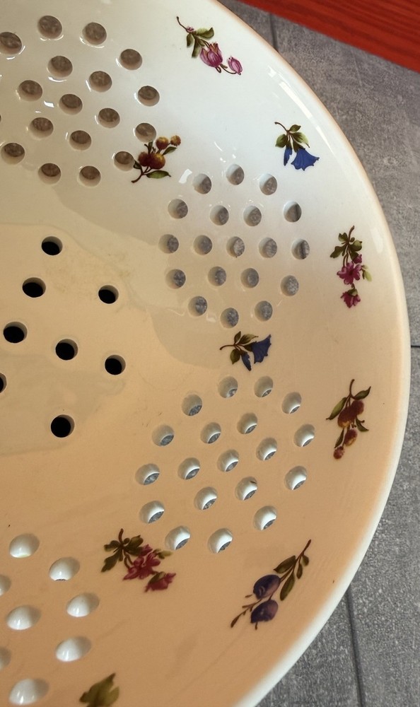 Porcelain Strainer Sieve Colander Floral Pattern