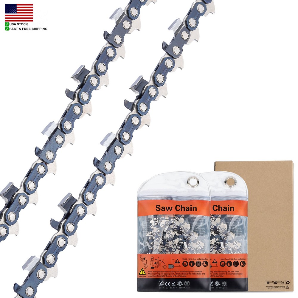 2 Pack For 72EXL072G Full Chisel Chainsaw Chain 3/8 .050 72 DL 20" Bars