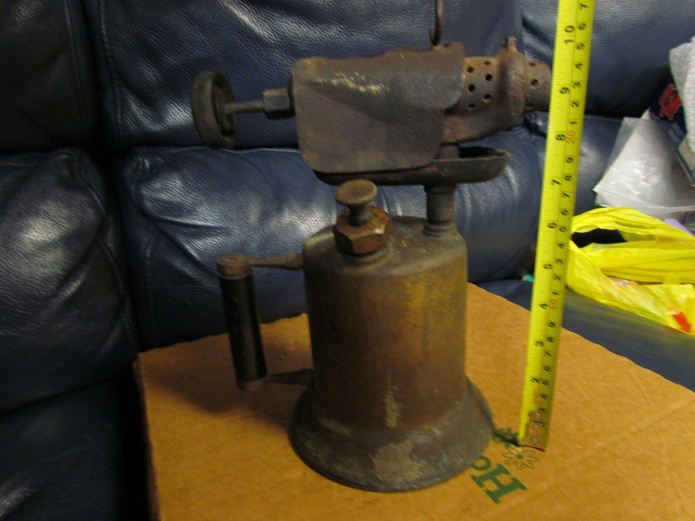 Vintage Antique Turner Brass Soder Torch Gas Blow Torch (10)