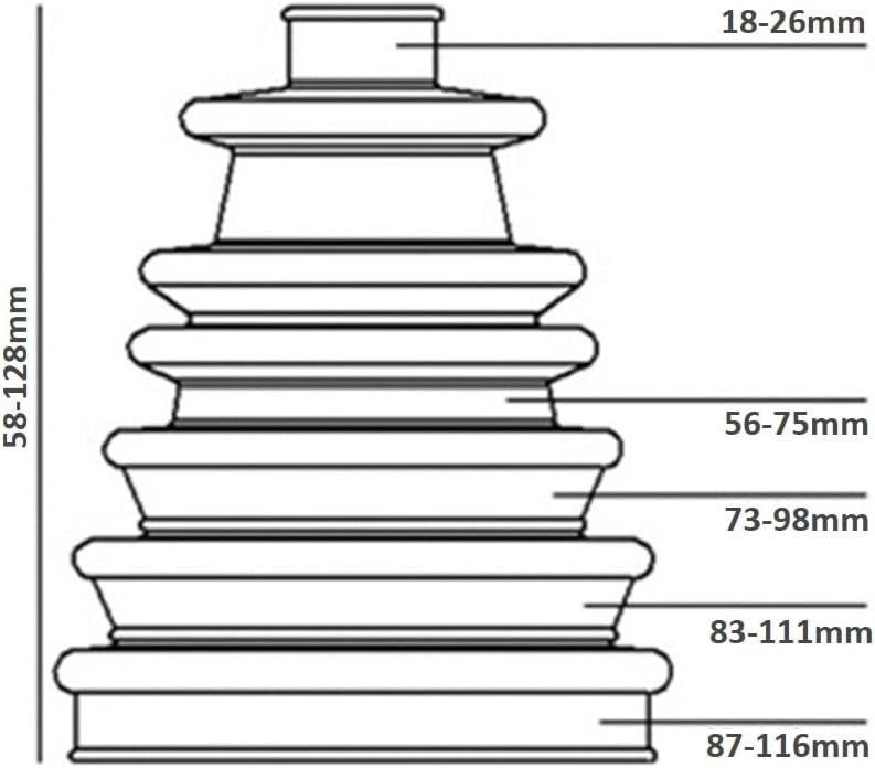 2 x Drive Shaft Stretch Replacement Cv Boot Gaiter Car Van Inner Outer + Cone