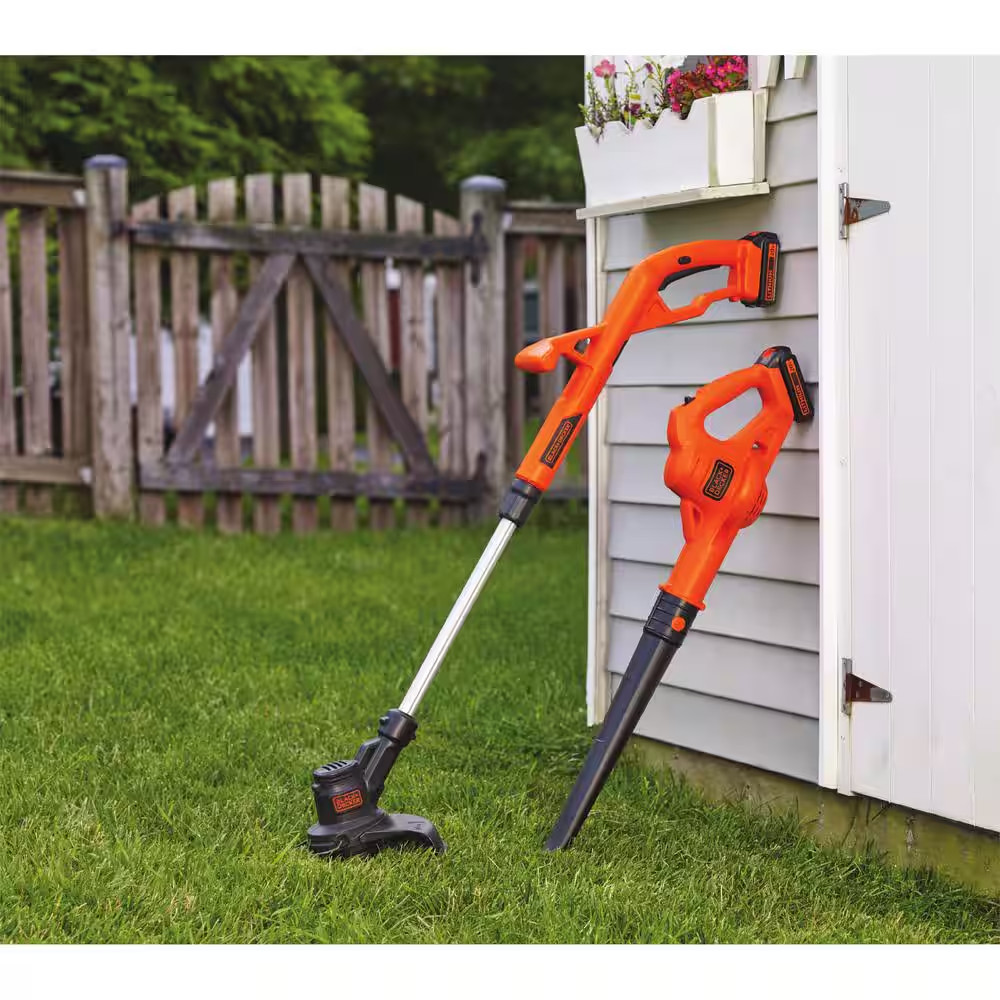 20V MAX Cordless Battery Powered String Trimmer and Leaf Blower Combo Kit with 3
