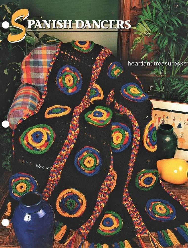 Spanish Dancers Annie's Attic Crochet Afghan Pattern Leaflet