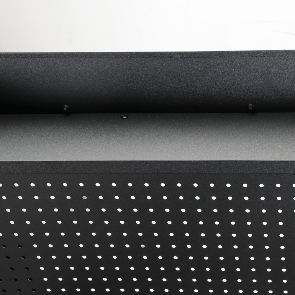 Hyper Tough 48" Steel Workbench 2 Drawers Pegboard Mesh Storage Shelf