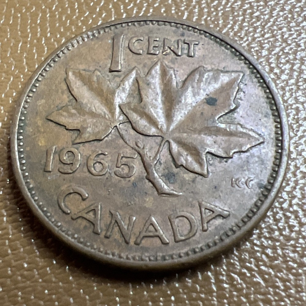 CANADA 🇨🇦 ONE (1) CENT COIN 1965 (QUEEN ELIZABETH II)