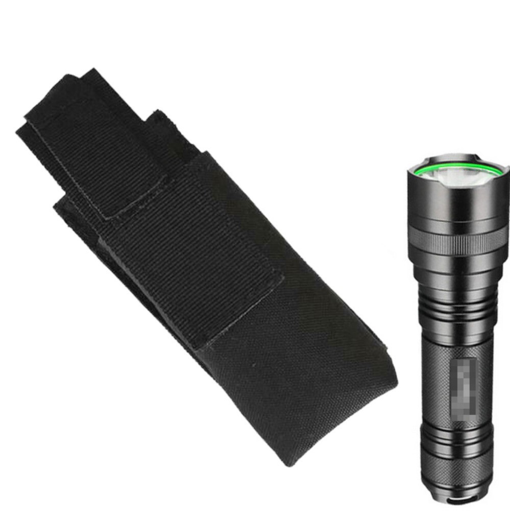 Tactical Molle Flashlight Holder Belt Holster Flashlight Pouch Torch Carry Case