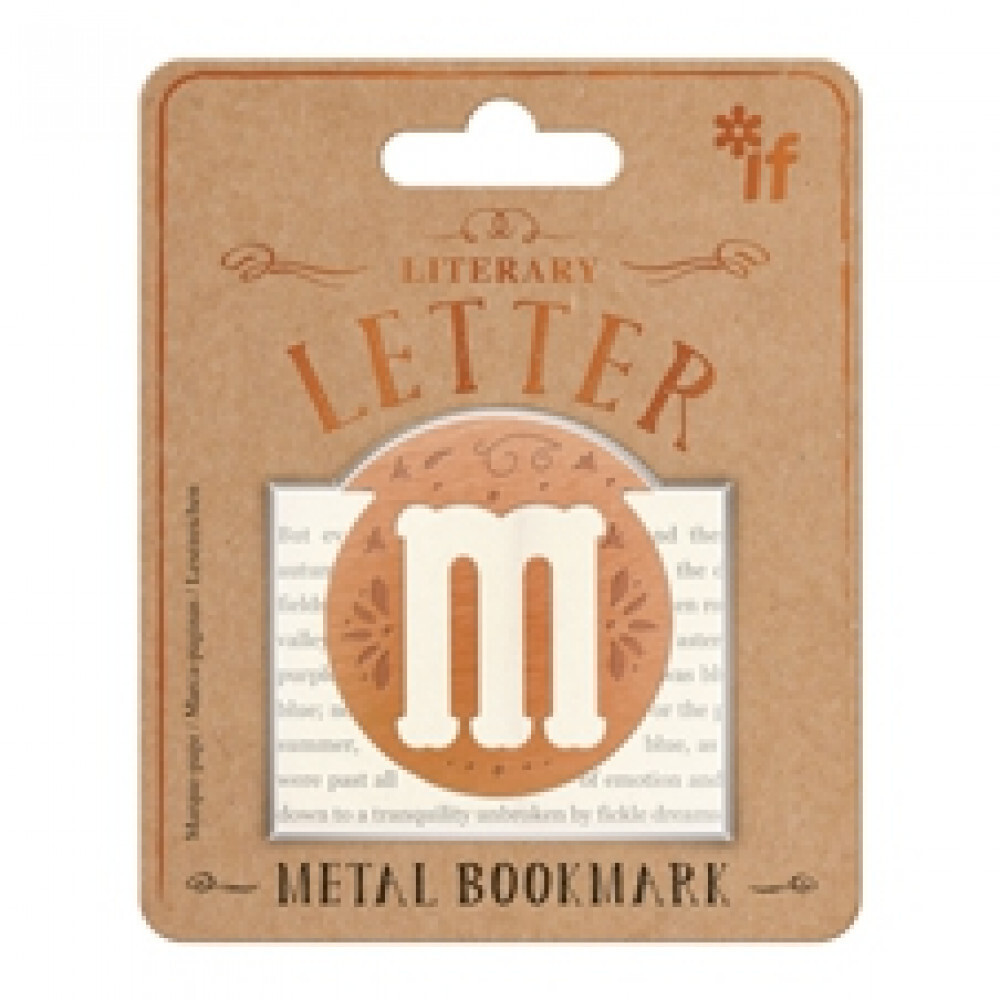 IF Letters Literary Bookmark Letter M