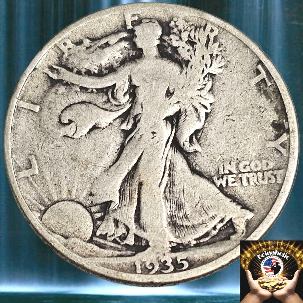 1935 D Walking Liberty Half Dollar In VF Condition, Pulled From Storage Fast 🚢