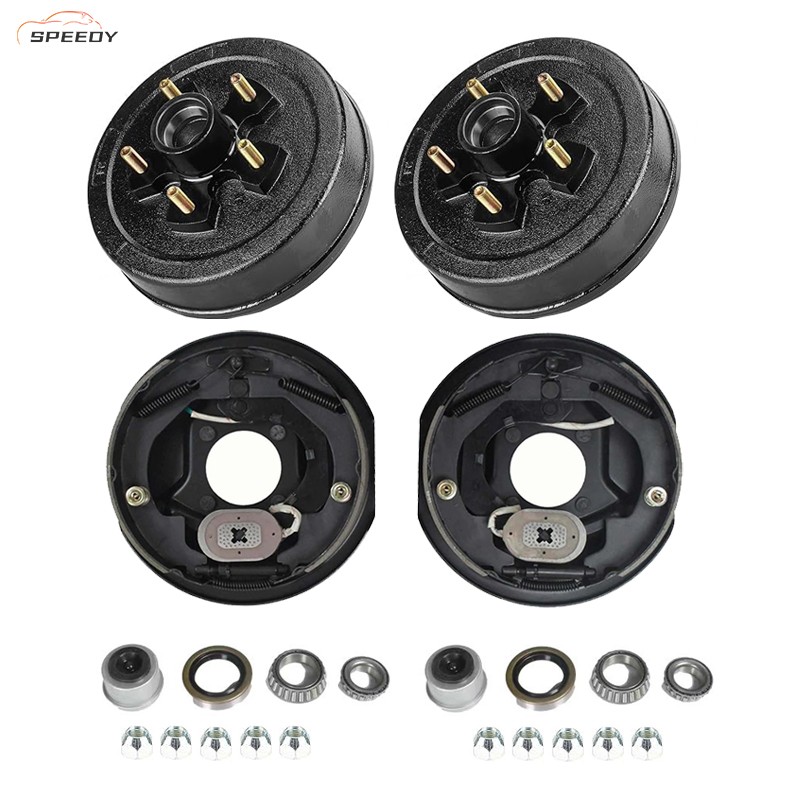 Electric Trailer Brake 10" x 2-1/4" & 5 on 4.5" Hub Drum Kit for 3500 lbs