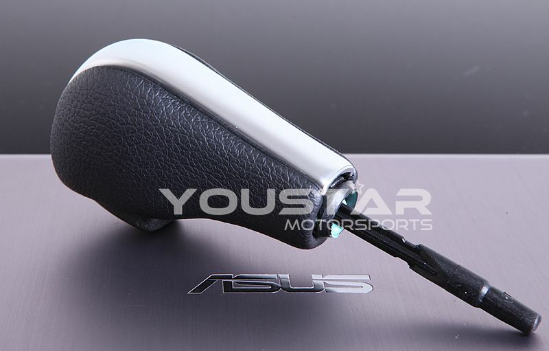 US STOCK Leather Satin Chrome Shift Knob for BMW E81 E82 E88 E90 E92 E93 E63 E64