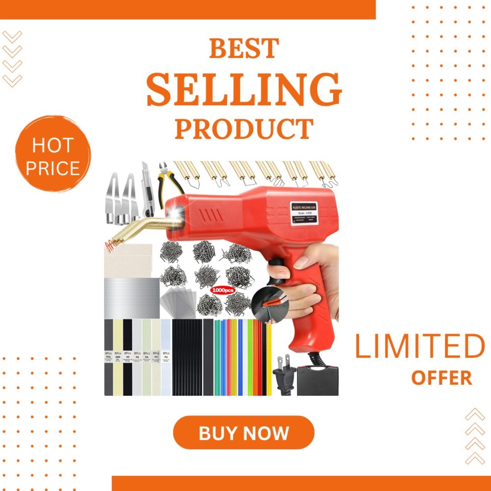 Multi-Functional 220W Plastic Welding Kit with Safety Features & Accessories