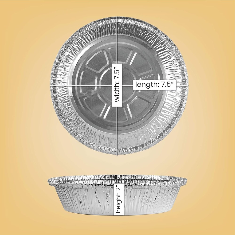 Versatile 7'' Round Foil Baking & Cooking Pans, 20-Pack - Durable & Safe