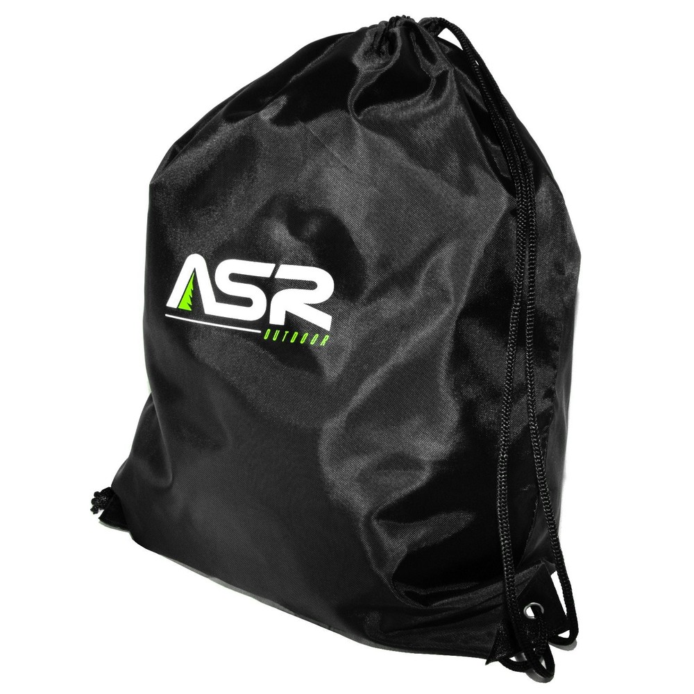 ASR Outdoor Black Drawstring Security Strings Bag with Stopper