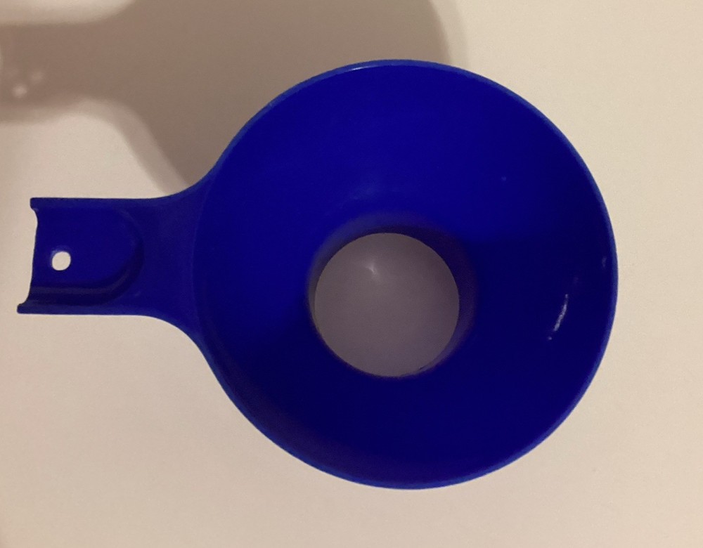 Vintage Large Canning Funnel Blue Plastic 2” Opening 5” Diameter