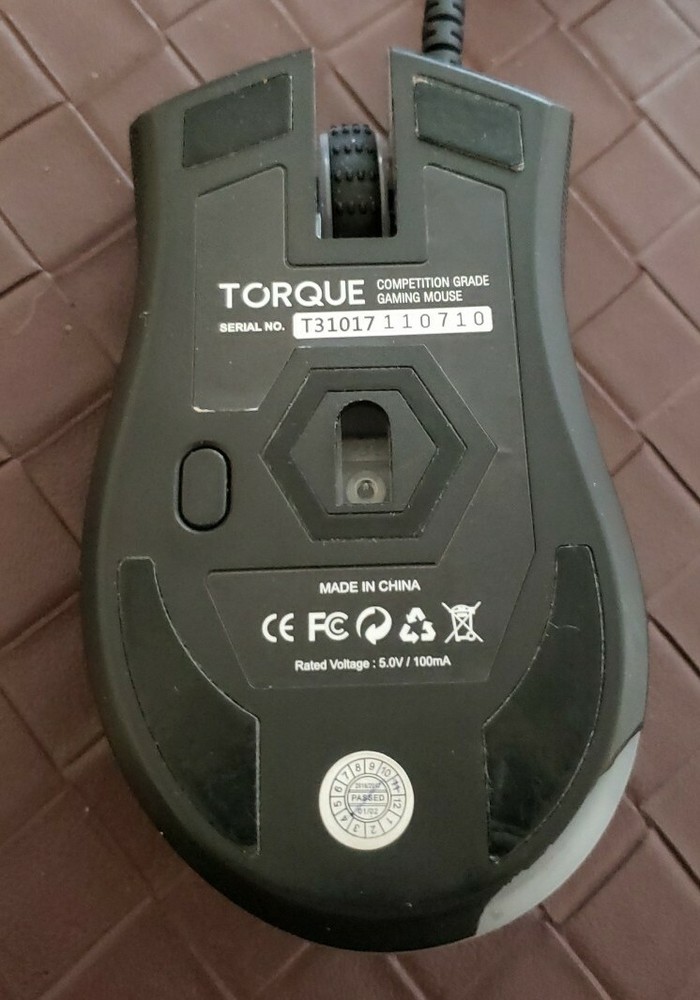 Tecware Torque Competition Grade Gaming Mouse Lighted Wired Tested Works