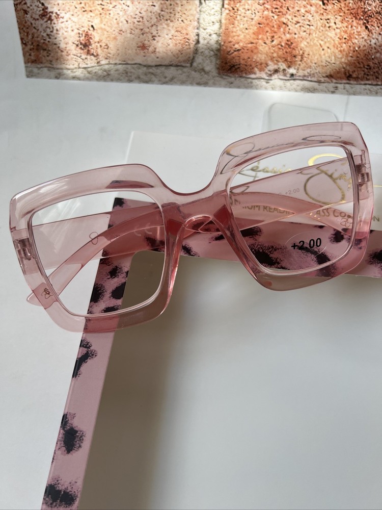 NEW +2.00🌸 PINK🌸 JESSICA Simpson Oversized Square Readers🌸
