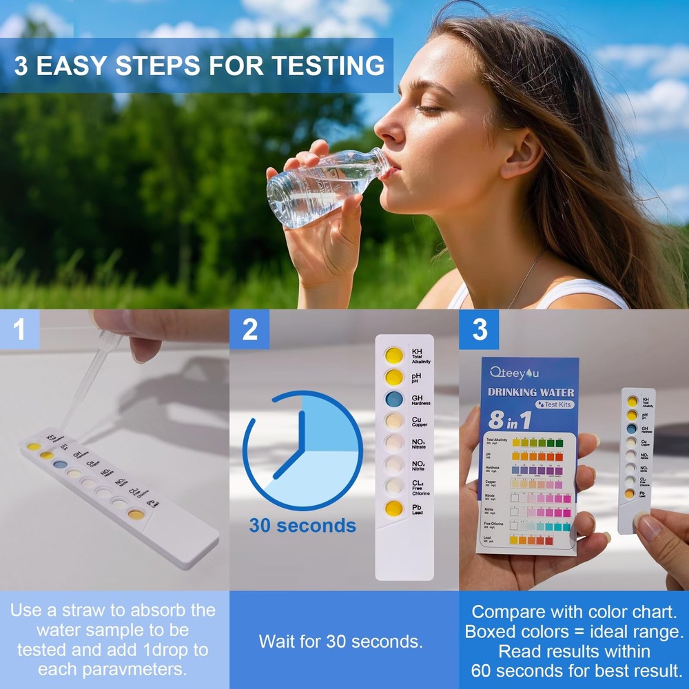 Lead Water Test Kit 2026 Upgraded 8 in 1 Home Drinking Testing Kits...