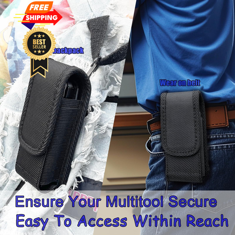 Multitool Sheath, EDC Belt Pouch Organizer for Men,Tool Sheath 1Pack Black