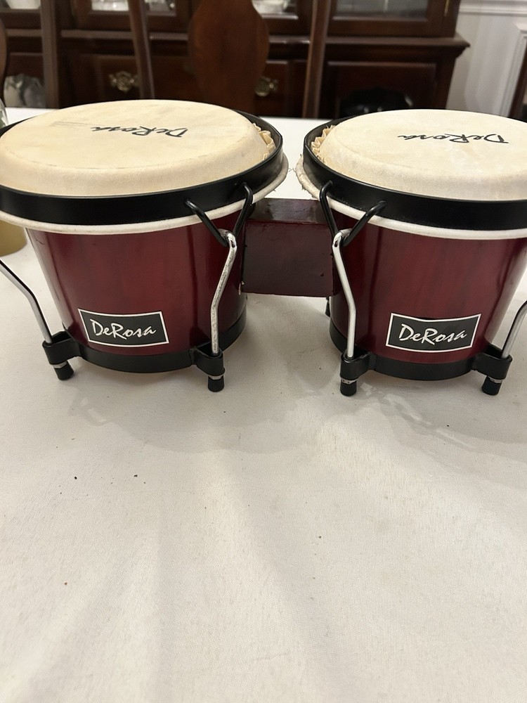 DeRosa Percussion Bongo Drum Set 6” 7” De Rosa