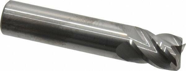 Accupro 1/2" Diam 4 Flute Single End Solid Carbide 0.015" Corner Radius End M...
