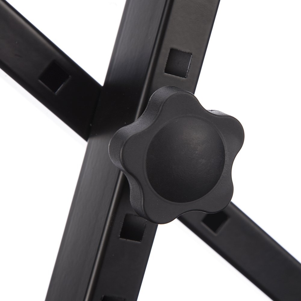 KB100 Adjustable Padded Keyboard Bench X-Style Black