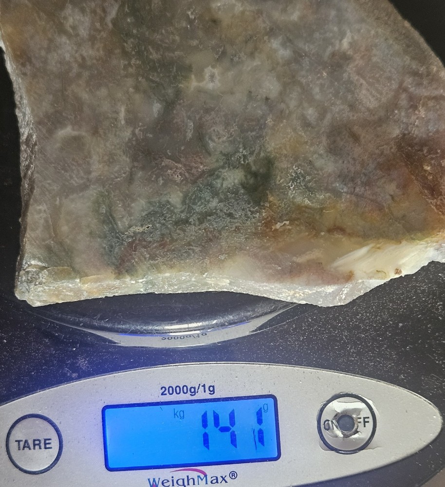 Moss Agate Lapidary Slab 141 Grams