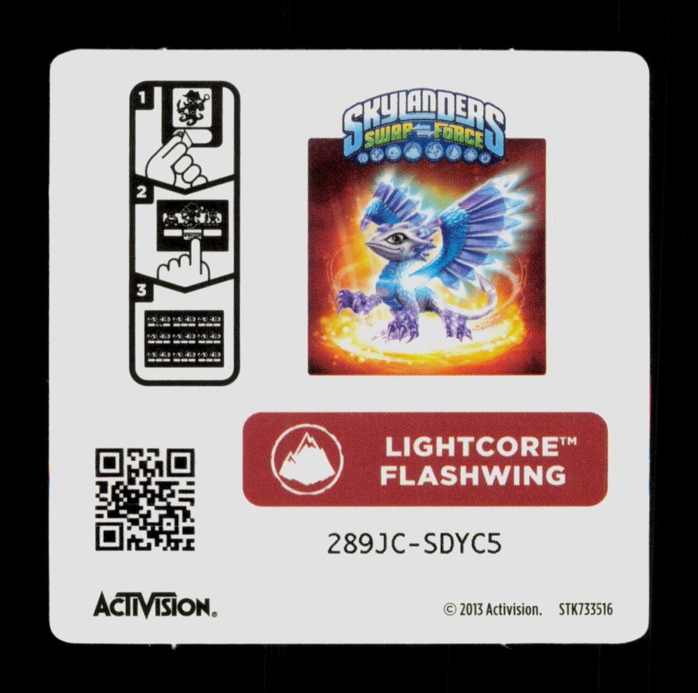 Lightforce Flashwing Skylanders Swap Force 2013 Activision Sticker