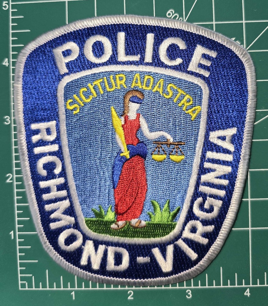 Richmond Virginia Police Patch – Lady Justice, “Sic Itur Ad Astra”