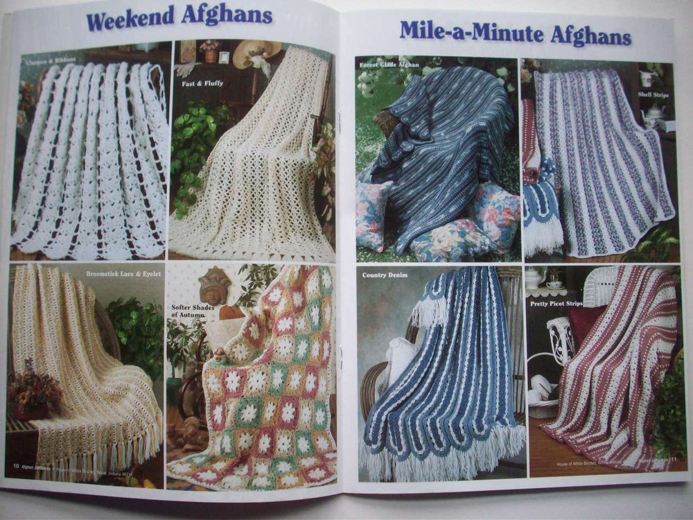 Afghan Jamboree 24 designs crochet pattern throw blanket
