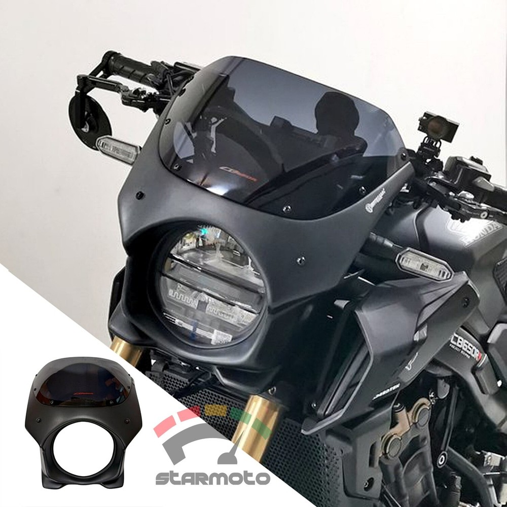 FOR HONDA CB650R WINDSHIELD WINDSCREEN METER VISOR FAIRING  2019-2023 BLACK