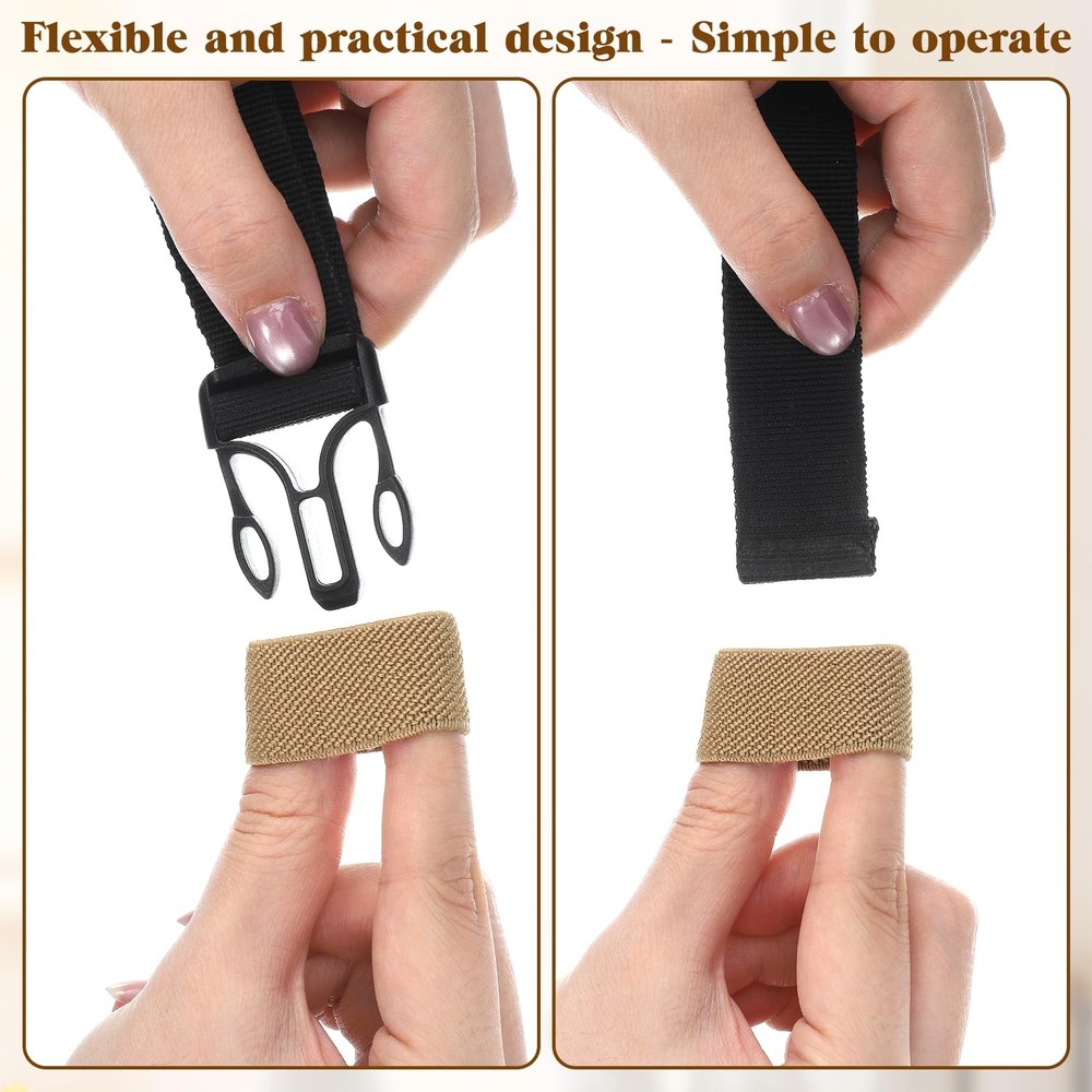 12 Pack Belt Retainer Loop Keepers Backpack Straps Holder Elastic Band Nylon ...