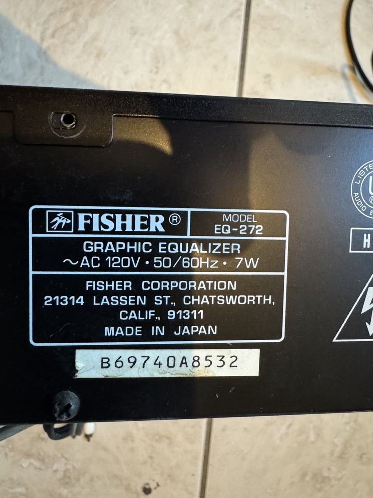 винтажный стереофонический графический эквалайзер Fisher EQ-272