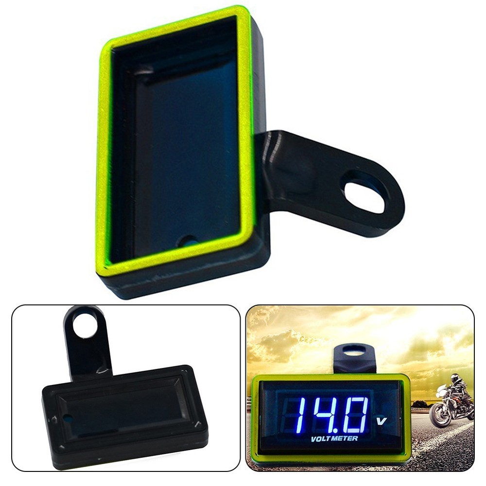 12V Motorcycle Voltage Detection Meter Modified Car Digital Display Belt Bracket
