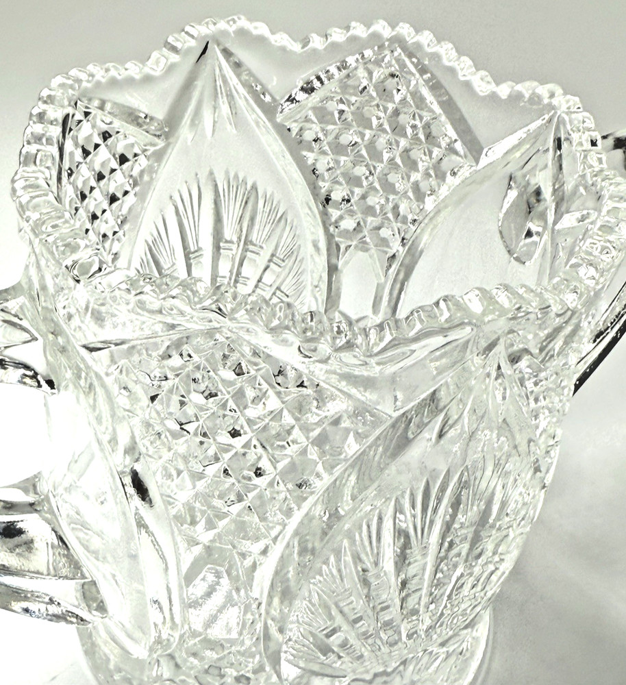 EAPG Glass Cream & Sugar Set