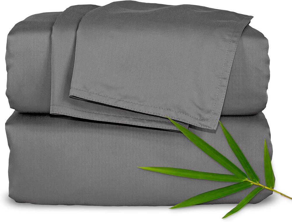 Luxurious Queen Bamboo Viscose Sheets Set - Soft, Cooling & Durable Graphite