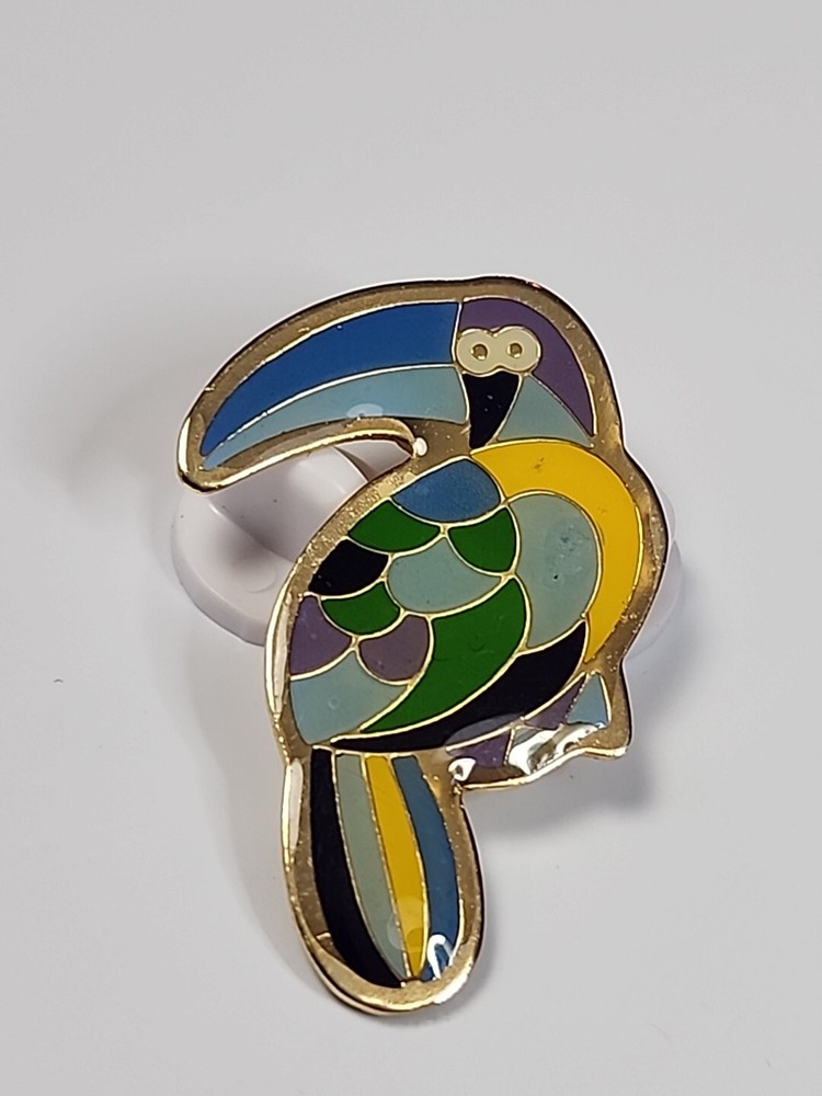 Cartoon Tucan Bird Lapel Pin