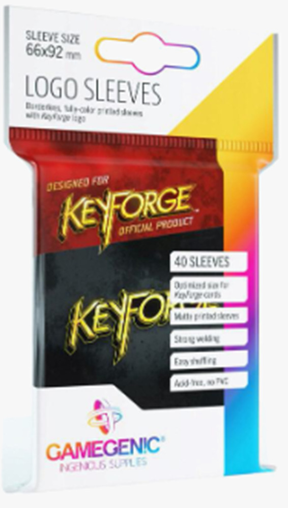 GAMEGENIC SLEEVES: KEYFORGE LOGO BLACK (40 PER PACK)
