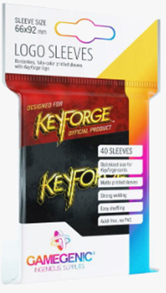 GAMEGENIC SLEEVES: KEYFORGE LOGO BLACK (40 PER PACK)