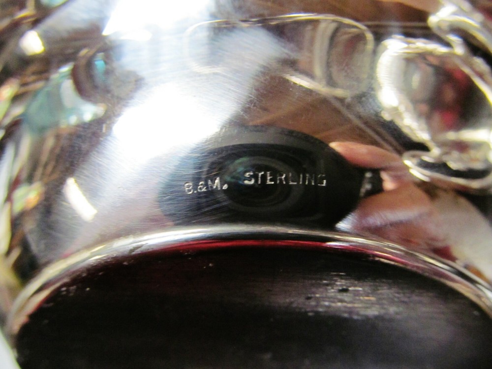 A Vintage B & M Sterling Silver Nut Bowl Underside marked Sterling