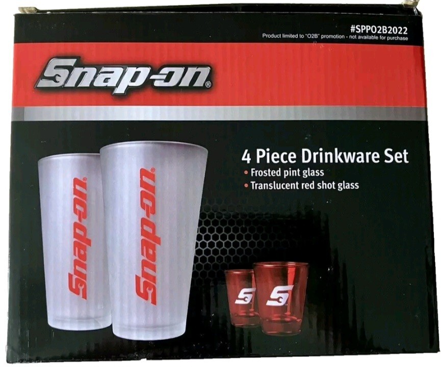 Snap On 4 Piece Drinkware Set