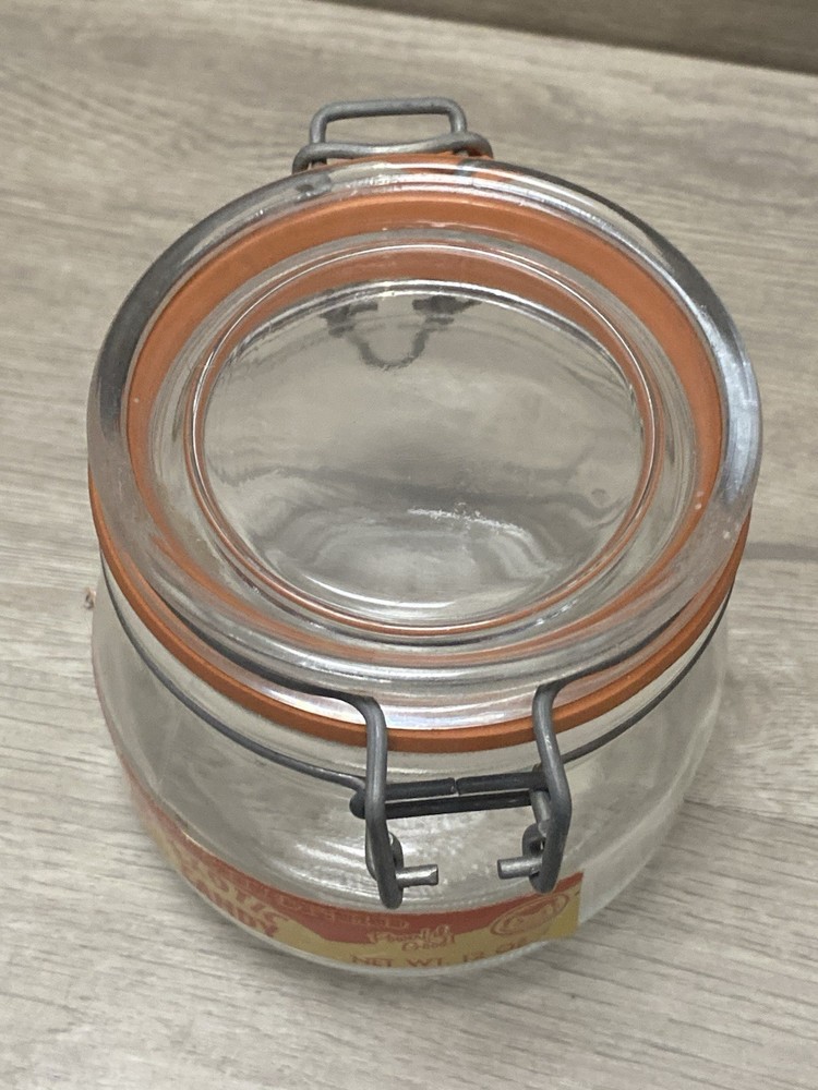 Vintage Powers Exotic Candy Store Advertising Jar