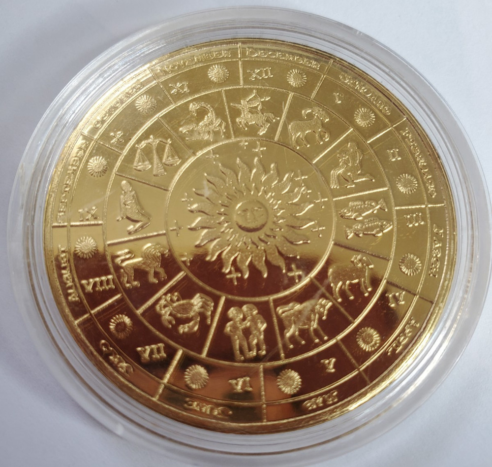 Taurus Zodiac Medallion round